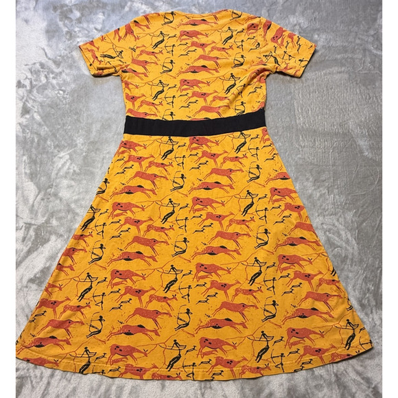 Svaha Ethnic Cave Art Arches Hunters Twirl Dress Sz: M w/ Pockets Flare - Picture 9 of 9